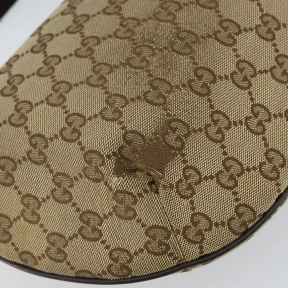 Authentic GUCCI GG Canvas Shoulder Bag Beige Gold 181092 - Picture 15 of 16